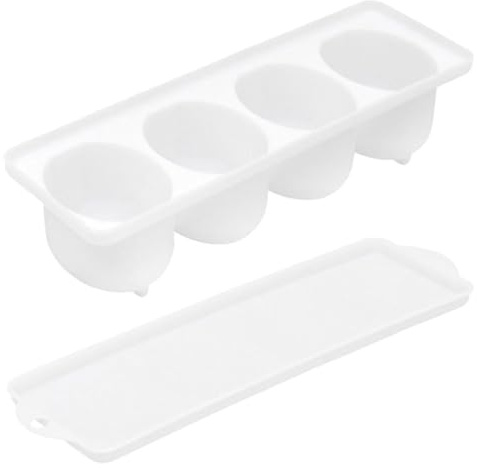 NUOBESTY Airtight Pickled Egg Container - 9.6 Inch White PP Storage Box Multi-Functional Kitchen Refrigerator Organizer for Tea, Marinated, Soft-Boiled & Hard-Boiled Eggs