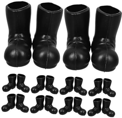 Toyvian 20pcs Miniature Santa Boots Dollhouse Shoes Boys and Girls Party Supplies Festive Christmas Tree Ornaments Decorative Xmas Crafting Accessories