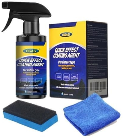 Sopami Quick Effect Coating Agent,Sopami spray auto,3 in 1 Beschichtungsspray Hochschutz Auto Schnellbeschichtungsspray,Multifunktionales Car Coating Spray für Glanz und Schutz (120ML)