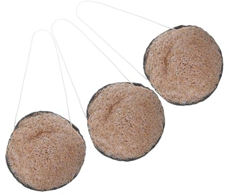 Ipetboom 3 Piezas Borla Limpiadora de Esponja Almohadillas de Limpieza para Baño Ducha Spa Elimina Piel Muerta para Mujeres y Hombres
