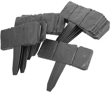 GALPADA Bordure De Jardin Imitation Pierre 20 Pièces pour Parterres De Fleurs Extérieur, Plastique Souple Solide, Installation sans Creuser, Clôture Décorative Polyvalente pour Balcon Et Potager