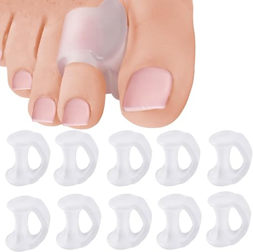 10 Pcs Toe Separators, Toe Separator, Toe Separators for Overlapping Toes, Toe Straighteners for Men and Women Pinky Toe Bunion Spreaders for Overlapping Toes Women and Man