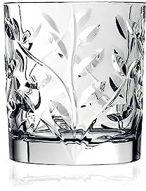 RCR Cristalleria Italiana S.p.a. Linea Laurus | Bicchieri da Acqua in Vetro Moderni Set 6 Bicchieri di Cristallo da 33 Cl