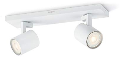 Philips 5309231p0, myLiving, Spot LED Runner 2 flg., 460LM, bianco, metallo, 3.5 Watts, integrato, 9 x 30,5 x 10.9 cm