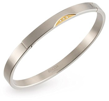 Boccia Damen-Armreif Titan mattiert Diamant (0.015 ct) weiß Brillantschliff - 03006-03