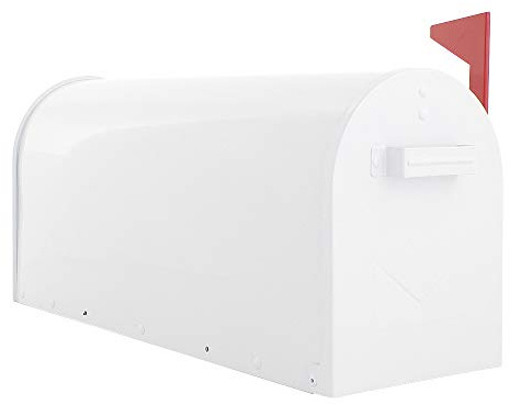 Bianco US Steel Mailbox con rosso bandiera Pro First 630 post box