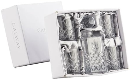 Galway Crystal 35080 Renmore Decanter Set, Crystal, Transparent