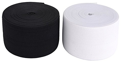 Gummiband 3 Meter für Kleidung und Haushalt DIY Handwerk, 5 cm in breit in Schwarz