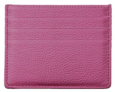 Hibate (Lila RFID Schutz Leder Kartenetui für Herren Damen Slim Mini Karten Geldbörse Kreditkartenetui