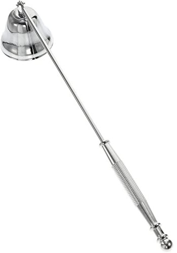 Kerzenlöscher aus Edelstahl, Dochtlöscher, 9.7in, Kerzenlöscher für die meisten Kerzen, Kerzenlöscher zum Verschenken geeignet, lang (Silber)