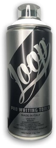 LOOP COLORS PAINT bunt - Spraydose Spray Sprühdose Sprühfarbe Farbspray bunt 400ml - 174 Farben (LP-100 WHITE)