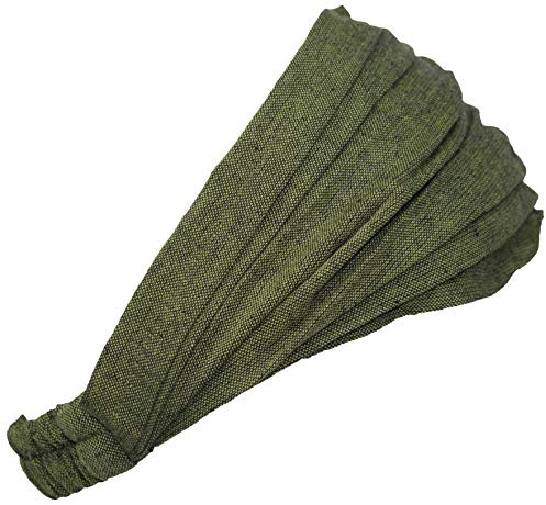 Gheri Bomull elastisk hippie bohemisk bandana pannband enkel grön