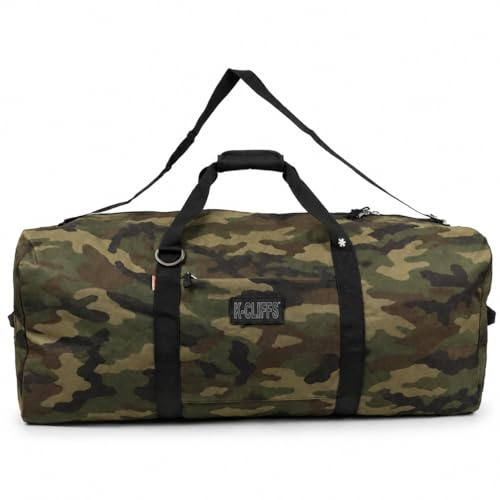 Slitstark lastduffel stor sportutrustning trumset utrustning hårdvara resväska takräcke väska, Kamouflage, 36 x 17 x 17