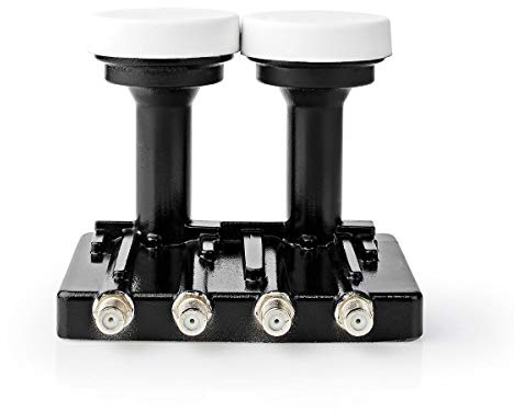LNB - Quad Monoblock 4,3 ° - Ausgangsanschluss: 4X F-Connector - Rauschmaß Bereich: 0.85 dB - Konversionsgewinn: 52-67 dB - Weiss - Astra1+ / Astra3
