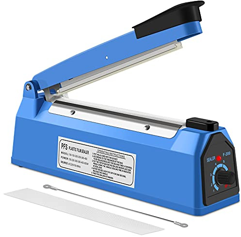 Nestling 200mm Impulse Heat Sealer, 8 Manual Sealing Machine for PP&PE