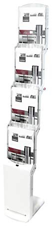Faltbarer Prospektständer »realzip bianco 4«, 4x DIN A4