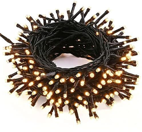 PhilzOps Luz de Navidad Cadena de Luces 10M 100 LED Interior Exterior Impermeable Luces de Hadas con 8 Modos Luneadas Luminosas para Árbol de Navidad Fiesta Boda Jardín Patio, Blanco Cálido