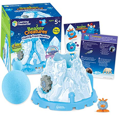 Learning Resources Beaker Creatures Fizzing Frost Reactor - 6 Pieces, Ages 5+ Volcano Science Kit for Kids, STEM Toys, Science Experiments for Kids