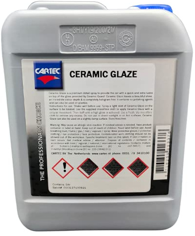 Cartec - Ceramic Glaze - Rivestimento Protettivo, Trattamento Ceramico Nanotecnologico e Idrofobico per Carrozzeria Auto (5L)