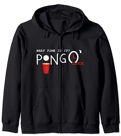Pong O'Clock Beer Pong Lustig Bierpong Team Damen Herren Kapuzenjacke
