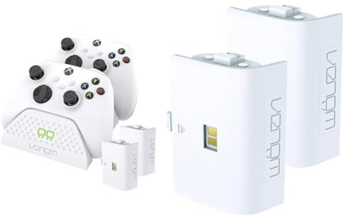 Venom Twin Charging Dock With 2 Rechargeable Battery Packs for Xbox Series X & S/One - White