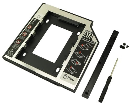 YTgilo Laptop Optical Drive Bay Hard Disk Bracket 2.5 inch/9.5mm Solid State Mechanical Hard Disk Optical Drive Bay Bracket Metal Nut in Screw Hole Optical Drive Bay Adapter
