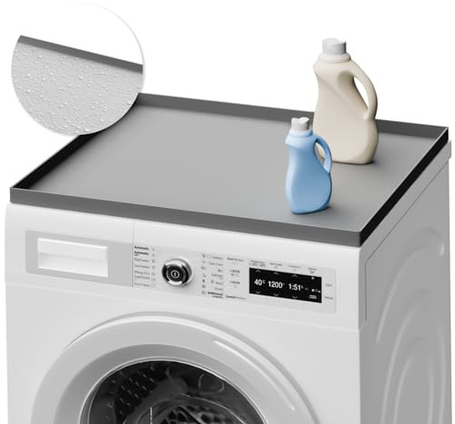 YEEBECA Housse Machine A Laver Silicone 60 X 60 CM, Patin Machine à Laver Protection SpéCifique Contre Les Rayures Du Haut Et Dommages, Motifs AntidéRapants Innovants - Anti-Goutte