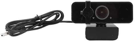 Yanmis Cámara Web Full HD 1080P con Micrófono con Cancelación de Nariz, Cámara Web USB sin Unidad, Cabezal Giratorio, ángulo de 120 Grados, Cámara de Video para Conferencias en