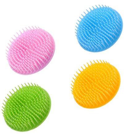 Healvian 4 Stück-pack Massagebürste Haare aus Kunststoff Shampoo Bürste für Nasses oder Trockenes Haar Glättet die Schuppenschicht für Männer und Frauen Zufällige Farbe