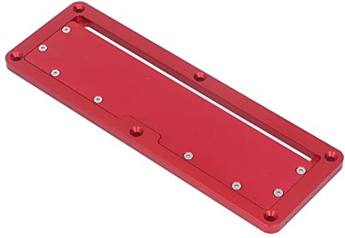 Circular Saw Guide Rail Clamp Circular Saw Flip Cover, Electric Circular Track Saw Accessories with Saw Plate Cutting System Guide Red Aluminium Alloy, Accessory Part for Woodwork