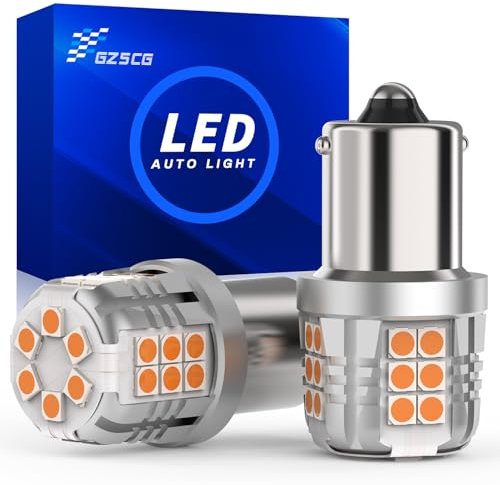 GZ5CG 2PCS BAU15S LED Bulbs Amber Yellow 581 PY21W Bulbs 3030 30SMD 900LM for Car Turn Signal Lights Indicator Lights DC 12V [Non-Canbus]