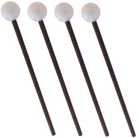 DRESSOOS 2paare Xylophonschlägel Mit Holzgriff Zungentrommelschlägel Für Percussion-instrumente Performance-trommelschlägel Für Marimba Und Andere Musikinstrumente