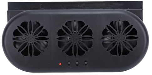 Ventilador de ventilación de aire para coche, enfriador de ventana de coche, multifuncional, enchufe USB, circulación laminada, disipación de calor para oficina (negro)
