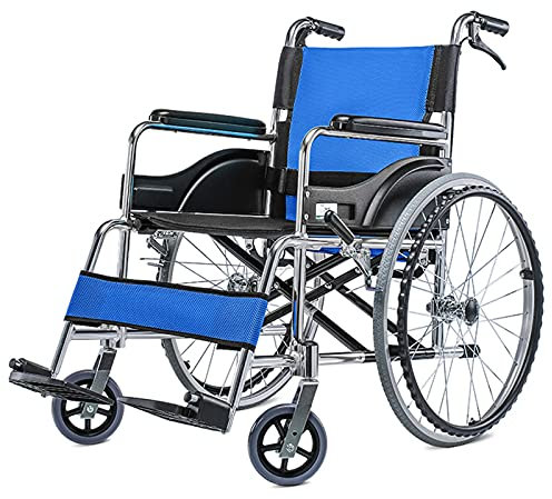fauteuil roulant Transport en fauteuil roulant Portable Fauteuil roulant en aluminium léger 18 pouces Chaise de roulement de siège for voyages et rangements, 220 KG Capacité de poids fauteuil roulant