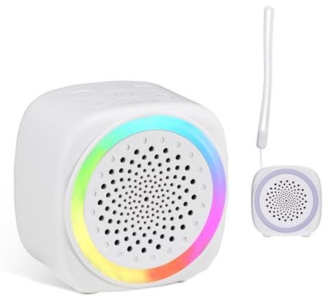 CIGTSICO Macchina del rumore bianco, macchina del suono per adulti, macchina del rumore bianco con 26 suoni naturali, luce notturna a 7 colori, timer, funzione di memoria per adulti, bambini, bambini