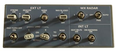 A101 A32x mini Light OVERHEAD Panel for MSFS 2020/2024 - Compatible with Multiple Aircraft Types for Windows Home Cockpit,Plug-and-play, Backlit Edition