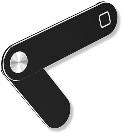 KEQAR Supporto Magnetico per Telefono, Supporto per Laptop Regolabile Compatibile con iPhone 16 Pro Max/ 15 Plus/ 14 Mini/ 13, Nero (Include una Piastra Metallica)