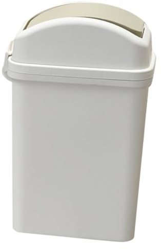 LABRIMP Bote De Basura Tapa Abatible Cubo De Basura Para Cocina Baño Espacio Estrecho