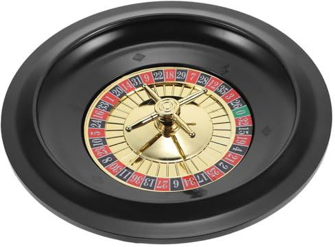 GARIOUANS Roue de Poker Roulette en Plastique Noir Accessoire de Jeu de Poker Stable et Pratique pour Soirées Festives