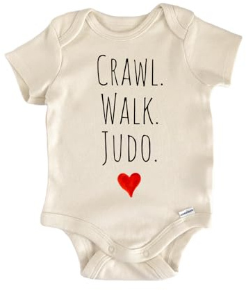 NOFO VIBES Crawl Walk Judo - Baby Boy Girl Clothes Bodysuit Funny Cute