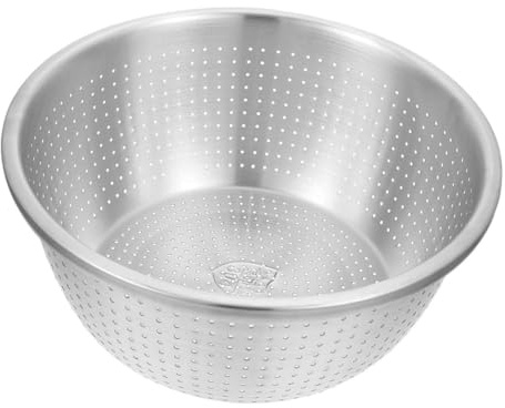 OSALADI Égouttoir en Acier Inoxydable 304 Perforé 26 CM – Bassine Multifonction pour Laver Légumes Égoutter Pâtes et Fruits – Passoire Profonde Panier Alimentaire Solide et Facile à