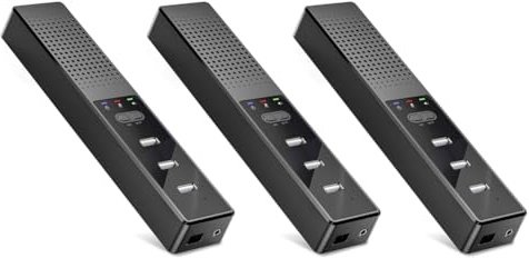 Buhdjfnke 3X Altavoces para Computadora con Micrófono Y Concentradores Altavoz de Conferencia USB, Micrófono de PC para Videoconferencia