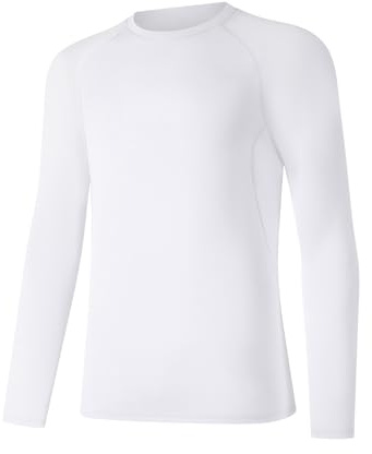 VanKee Camiseta de Manga Larga Compresiva para Niños Transpirable Secado Rápido Camisetas Interior Deportiva Ligero Elasticidad Camiseta Deportiva para Niño Funcional Base Layer Top para Correr Fútbol