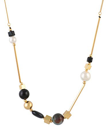 Geometrisk lång guldkedja tröja halsband