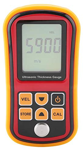 Akozon Digital Jauge d'épaisseur à ultrasons GM100 1.2-220mm Moniteur d'essai de largeur d'acier Testeur Moniteur 1.2-220mm (acier) Instrument de mesure de la vélocité du son pour le métal