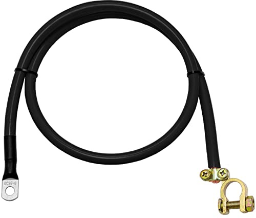 Lumonic 0,5m Batteriekabel Massekabel 50mm² schwarz Rohrkabelschuh M8 + Polklemme 50cm