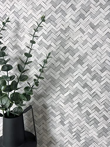 Newroom Papier Peint Intissé Gris Motif Rotin Chevrons Chambre | Tressage fin façon osier, structure en épi, papier peint scandinave, décoration murale, bureau