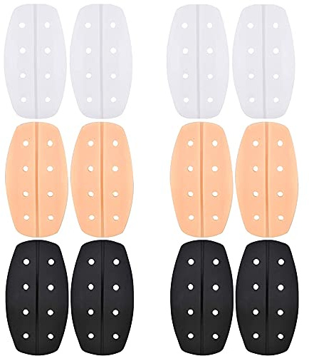 Silikon-BH Schulterpolster,6 Paar BH Gurt Halter Atmungsaktiv Antirutsch,Für träger, BH Träger Silikonpads Schulterschutz Unsichtbare Bra Strap Pad Halter