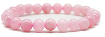 DOJA Barcelona | Rosenquarz Perlen Armband | Perlenarmband 8mm Kugeln | PACK 1 | Elastische Armbänder Mineralien, Bergkristall, Crystal | Energiearmband Heilsteine Chakra Armband Damen/Herren