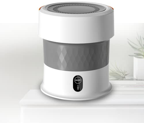 PanHuiWen Pliable Mini Lave Linge Pas Cher Turbo Petite Machine à Laver Mini 13L pour Voyage d'affaires à Domicile,White-Ozone